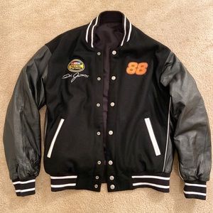 Chase Authentics Dale Jarrett #88 Wool & Leather Reversible NASCAR Jacket Medium